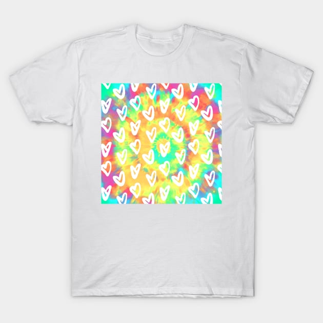 Tie Dye Hearts T-Shirt by LylaLace Studio